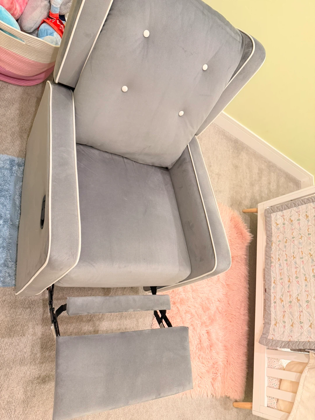 Gray Glider Recliner Chair - photo 3