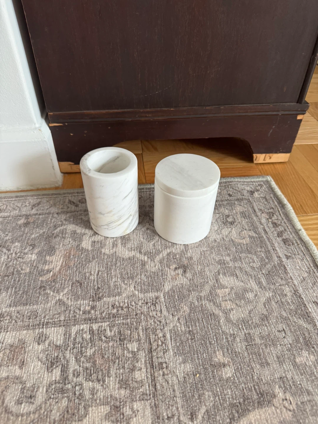 Marble Canister Set - White