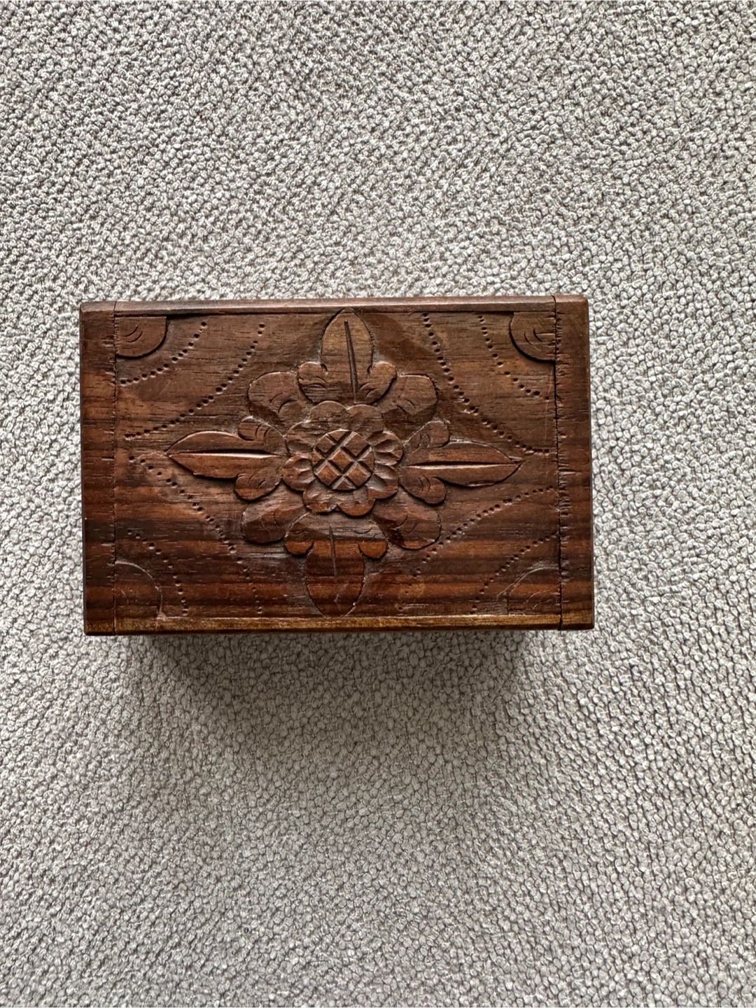 Carved Wooden Trinket Box