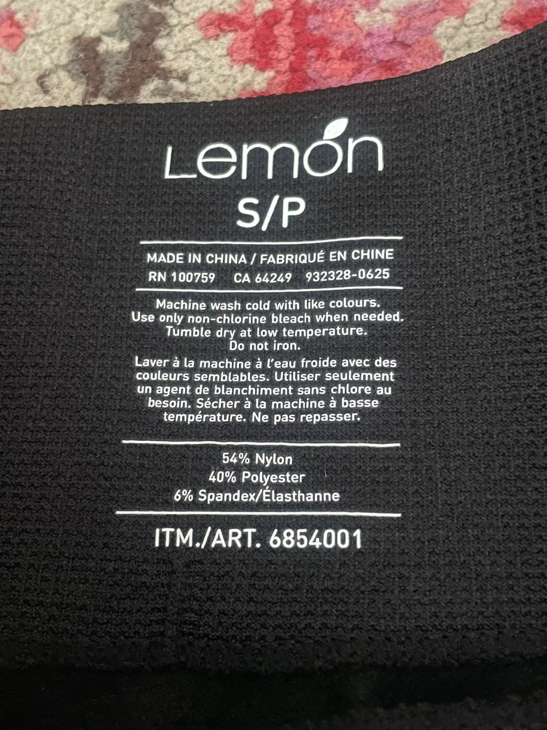 Lemon Black Leggings S/P - photo 2