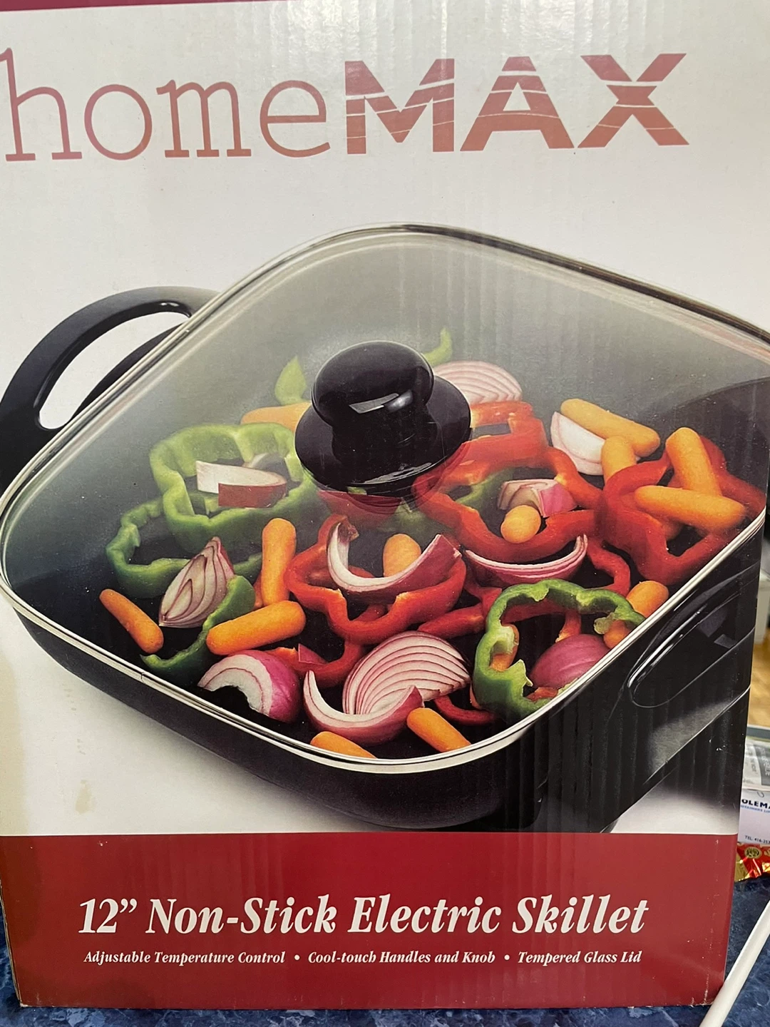 HomeMAX 12" Non-Stick Electric Skillet