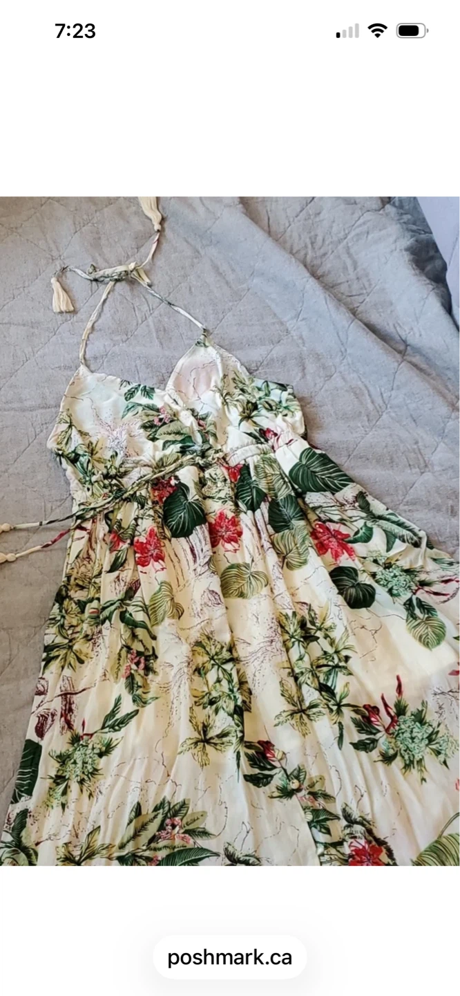 LAFFAIRE Tropical Floral Maxi Dress Size L - photo 3