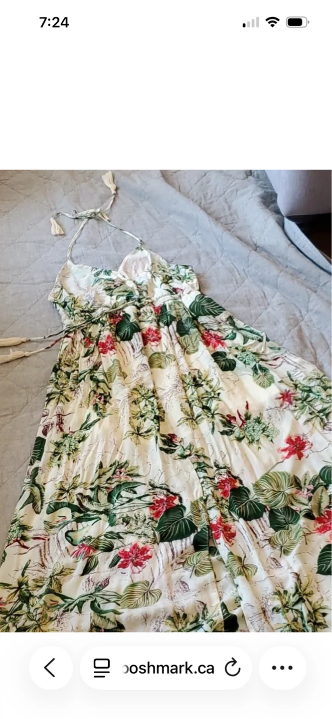 LAFFAIRE Tropical Floral Maxi Dress Size L - photo 2