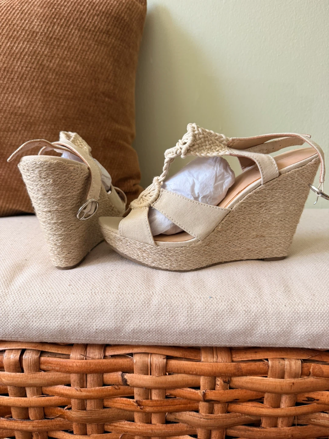 Nine West Women's "Avaline" Espadrille Wedge Sandals Size 7.5