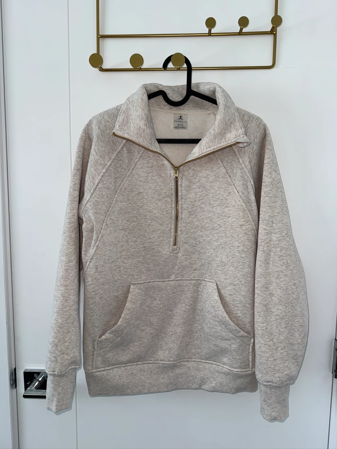 Danskin Half-Zip Funnel Neck Pullover Top