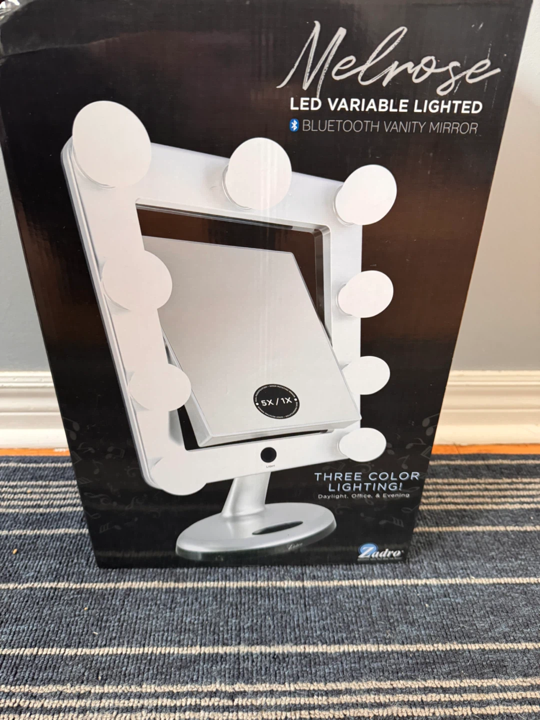 Melrose LED Variable Lighted Bluetooth Vanity Mirror