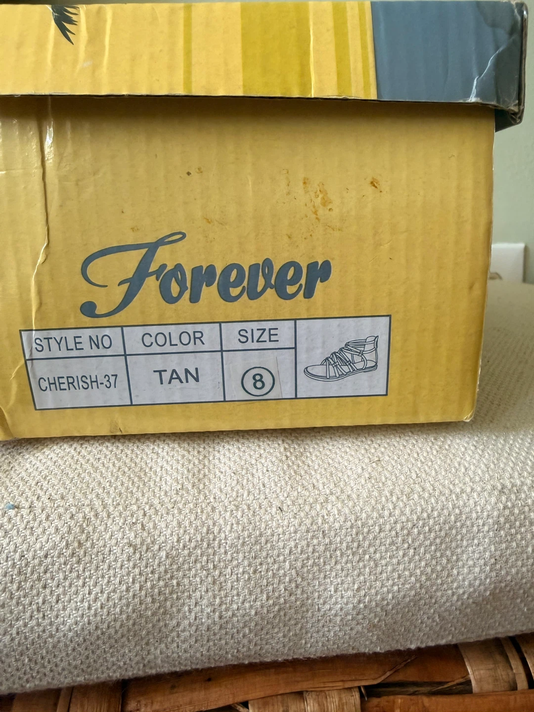 Forever Tan Gladiator Sandals - Size 8