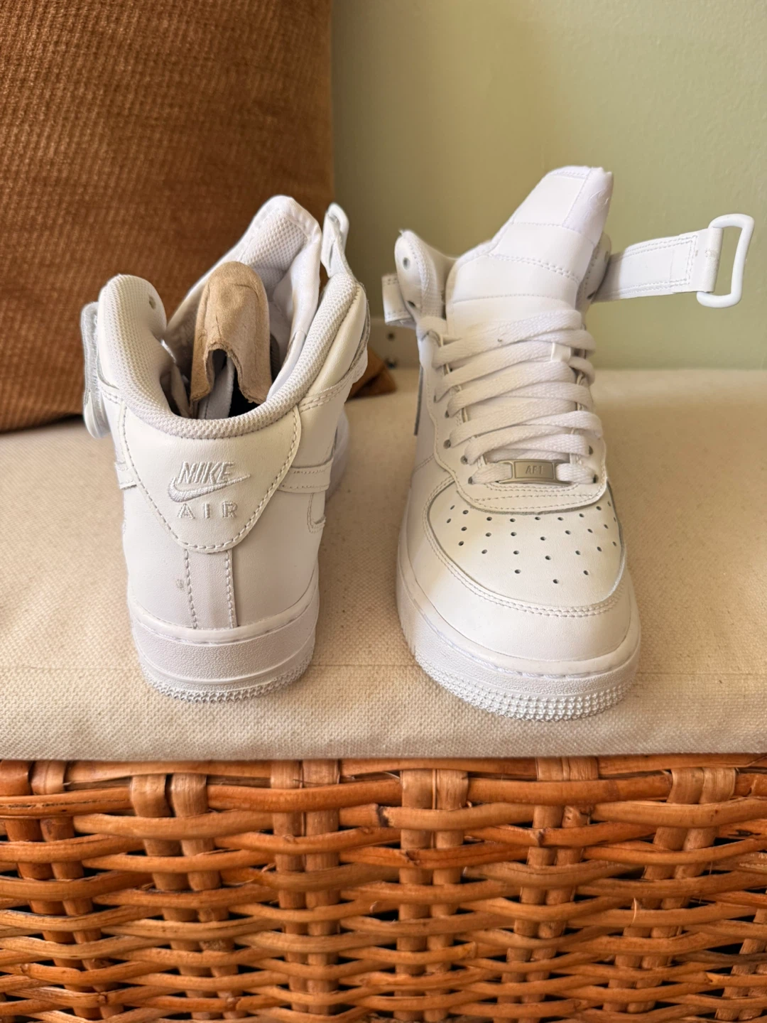 Nike Air Force 1 Mid GS White Leather Sneakers