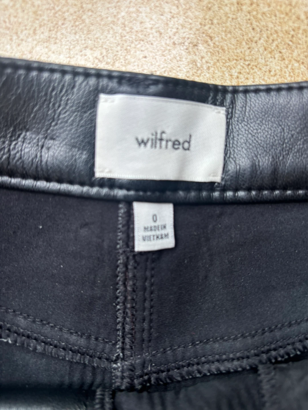 Wilfred Black Faux Leather Pants - Size 0 - photo 3