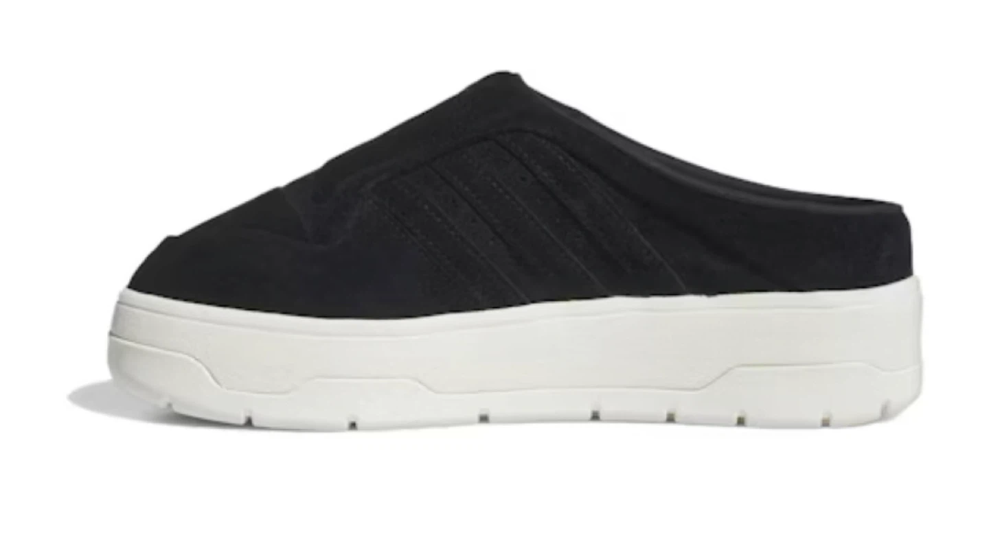 Adidas Black Suede Mules with Box - photo 3