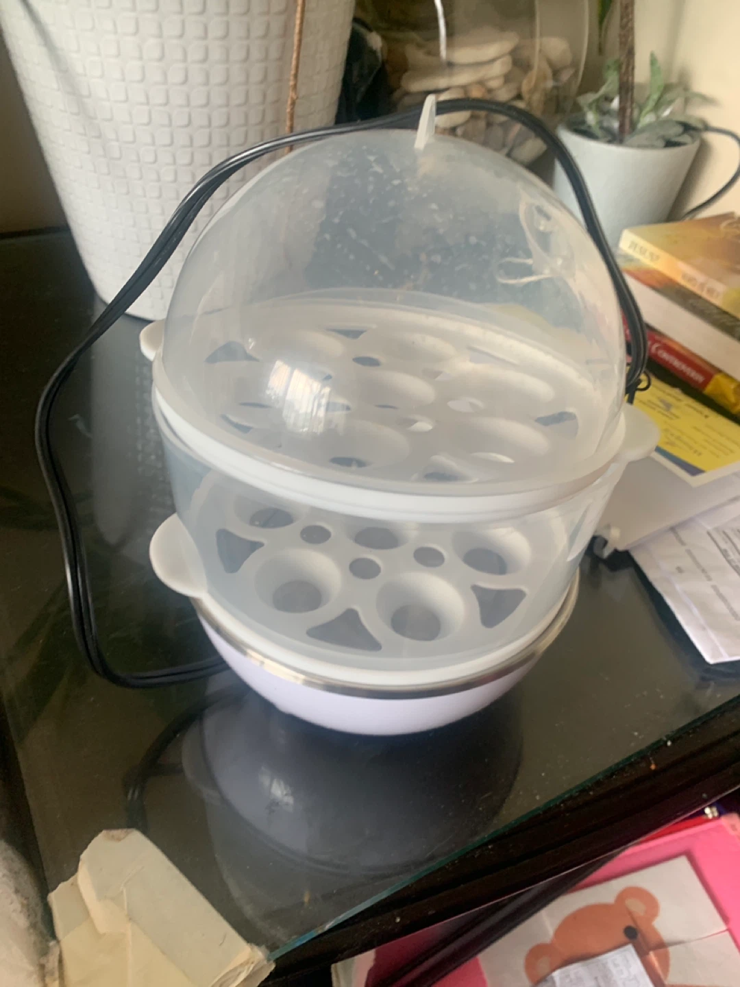 White Electric Egg Cooker Steamer - photo 2