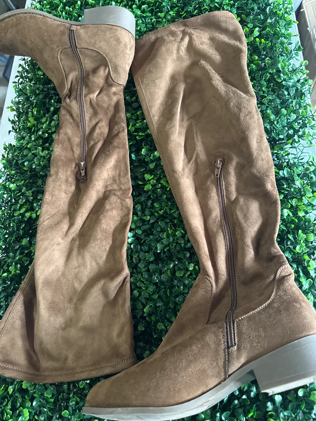 Brown Suede Over-the-Knee Boots - photo 3