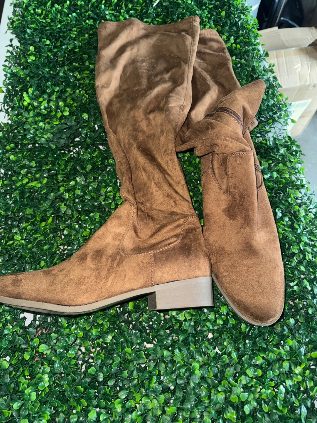 Brown Suede Over-the-Knee Boots - photo 5