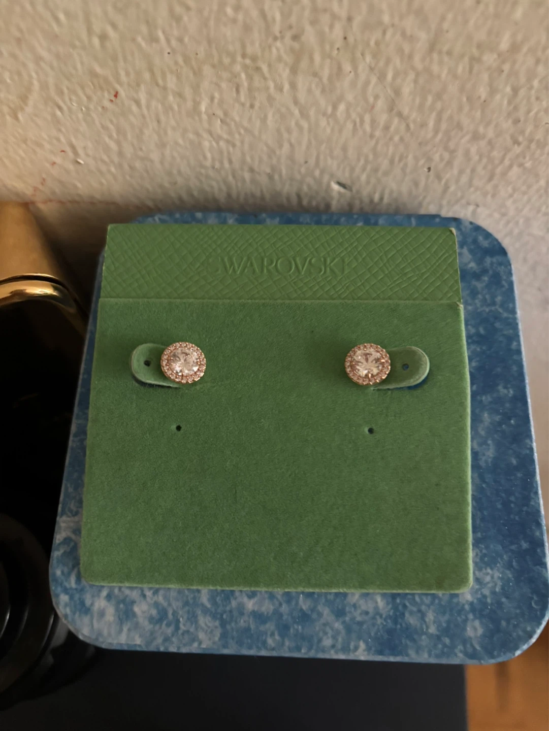 Swarovski Rose Gold Tone Stud Earrings