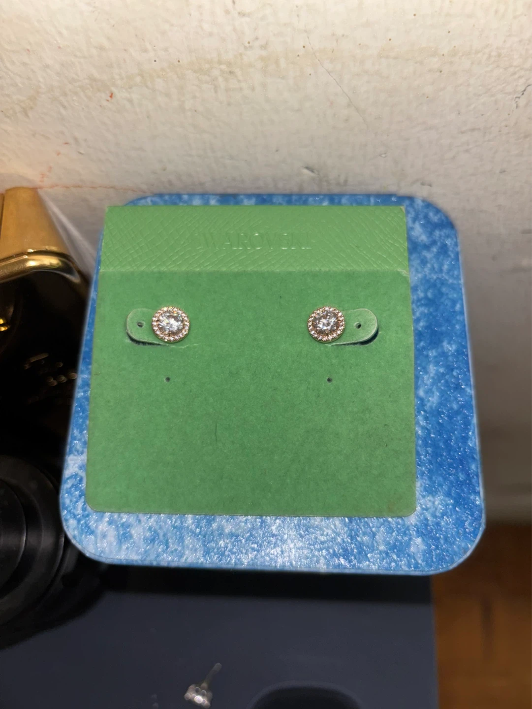 Swarovski Rose Gold Tone Stud Earrings - photo 2