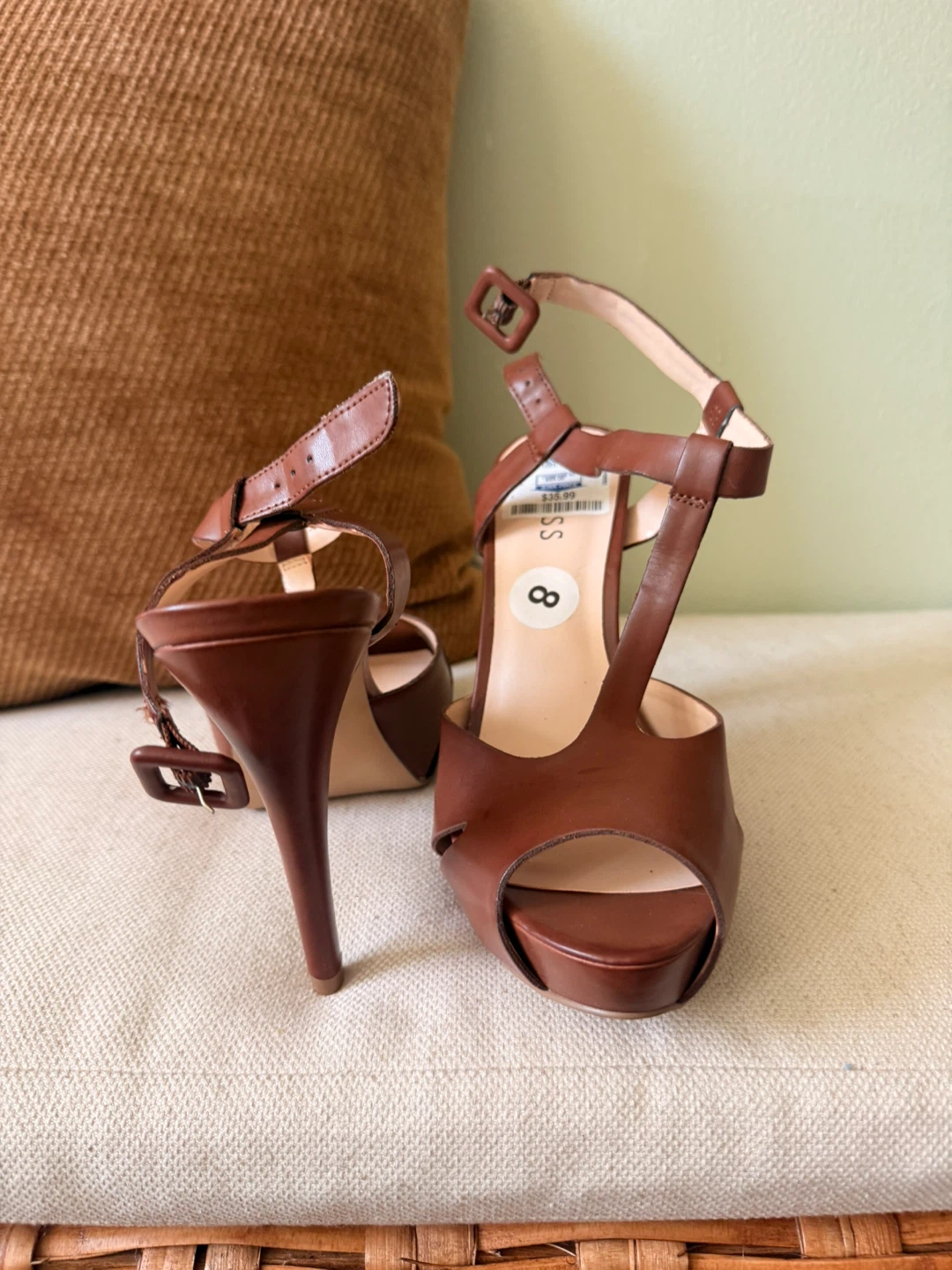 Brown Heeled Sandals - Size 8 - photo 3
