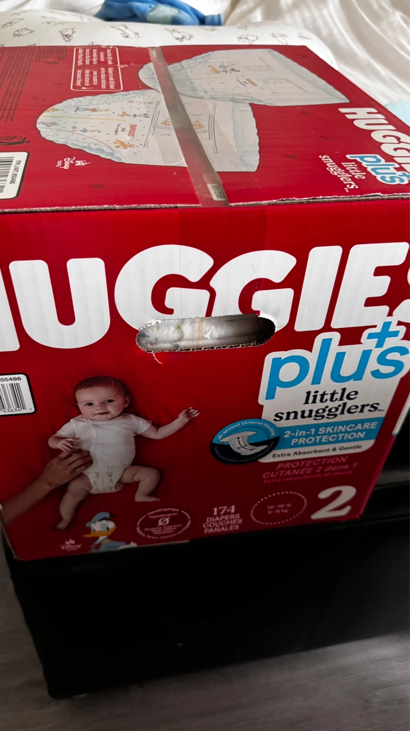 Unopened Huggies size 2  with 174 diapers