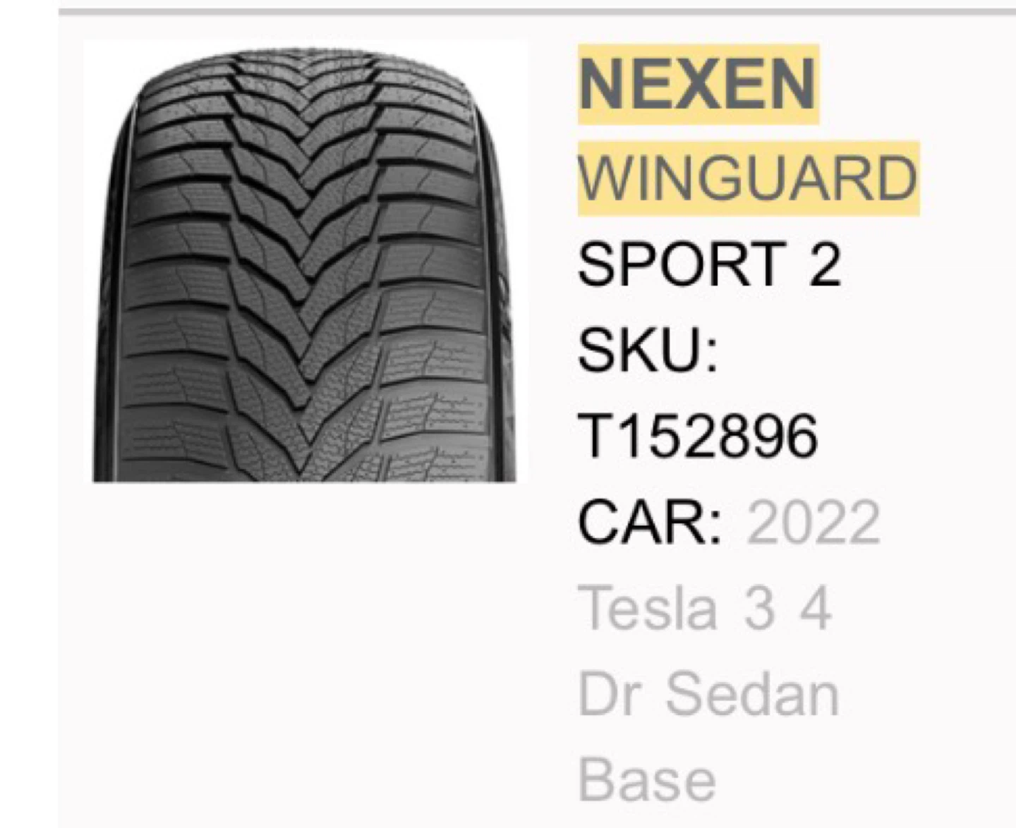 Nexen Winguard Sport 2 235/45R18 - 1 Season - photo 5