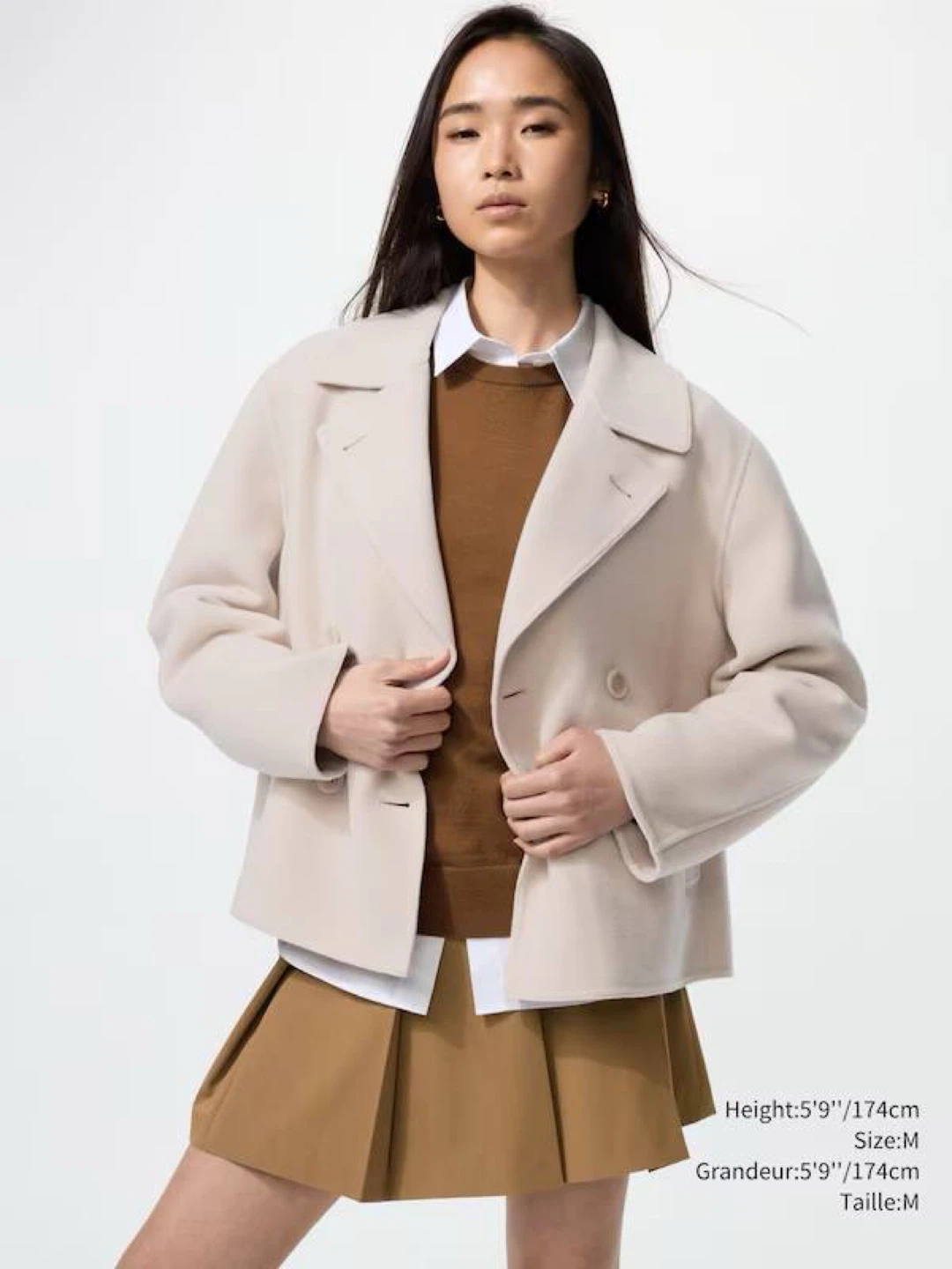 UNIQLO Double-Faced Short Coat – Size XXL - photo 2