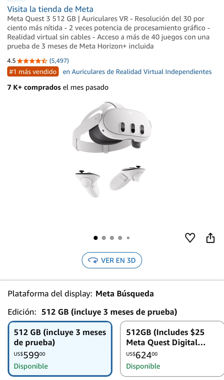 Meta Quest 3 VR Headset 512 GB - photo 2