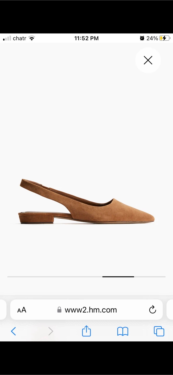 Pointed Suede Slingbacks - Tan size 7 - photo 2