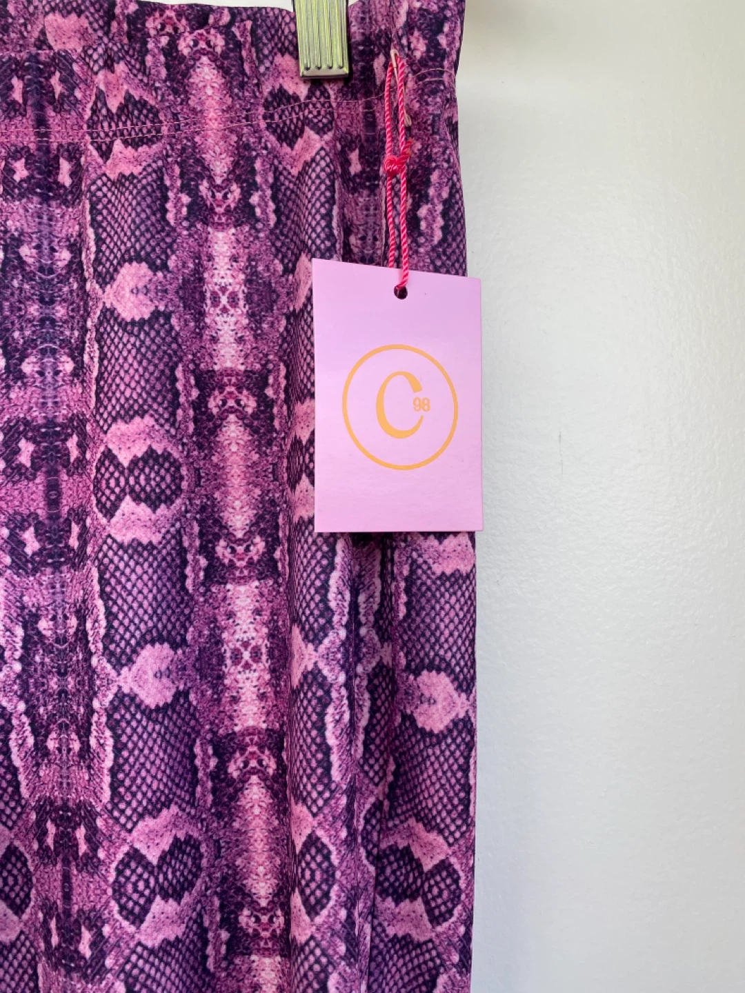 Flared Trousers Size 6 Pink Snake Print - photo 3