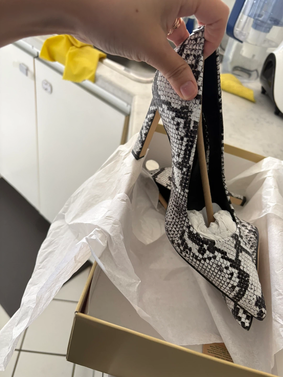 Size 6 - Brand New Michael Kors-Snake Print Heels