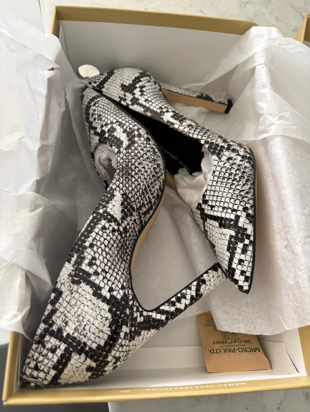 Size 6 - Brand New Michael Kors-Snake Print Heels - photo 2