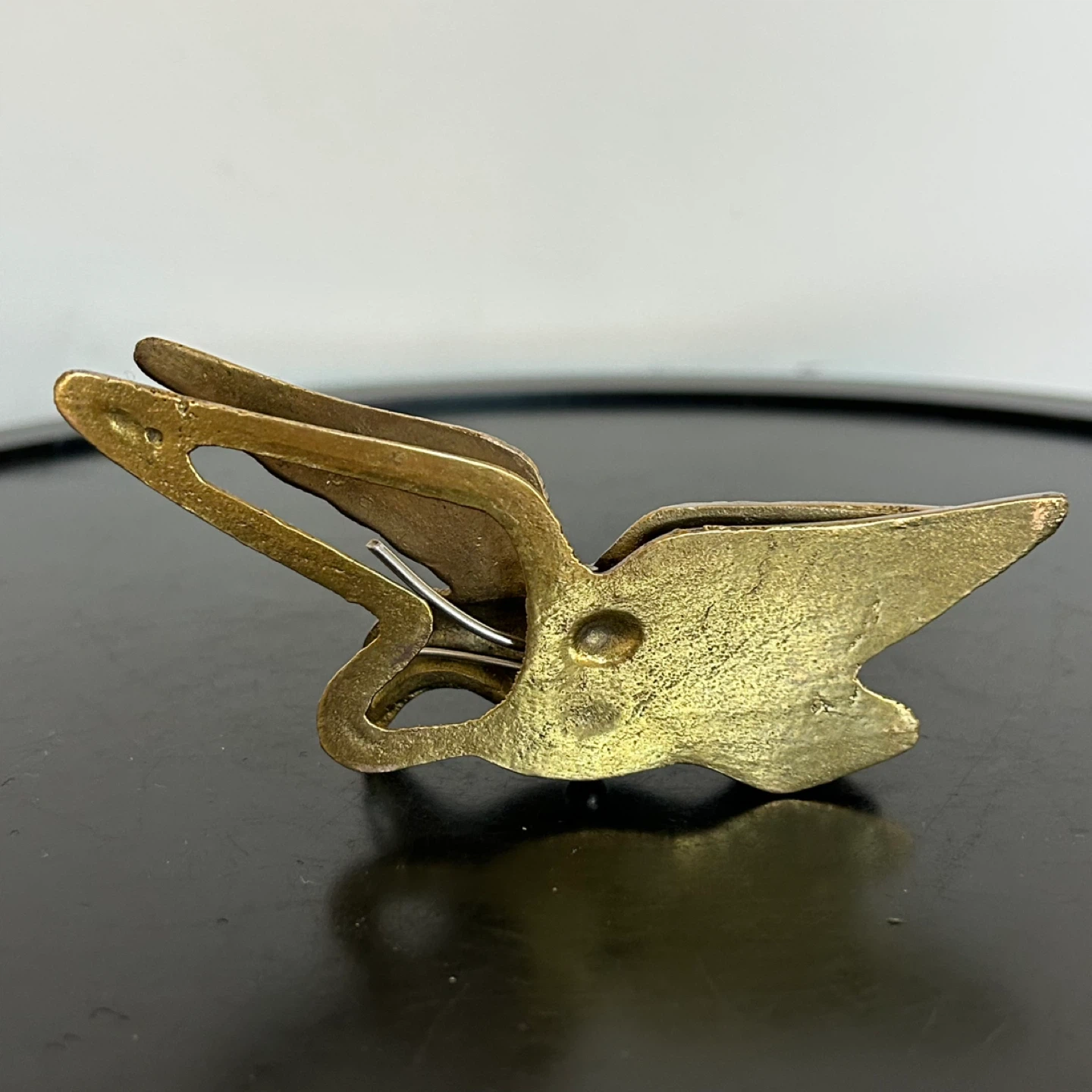 Vintage Solid Brass Bird Paper Clip / Desk Accessory - photo 4