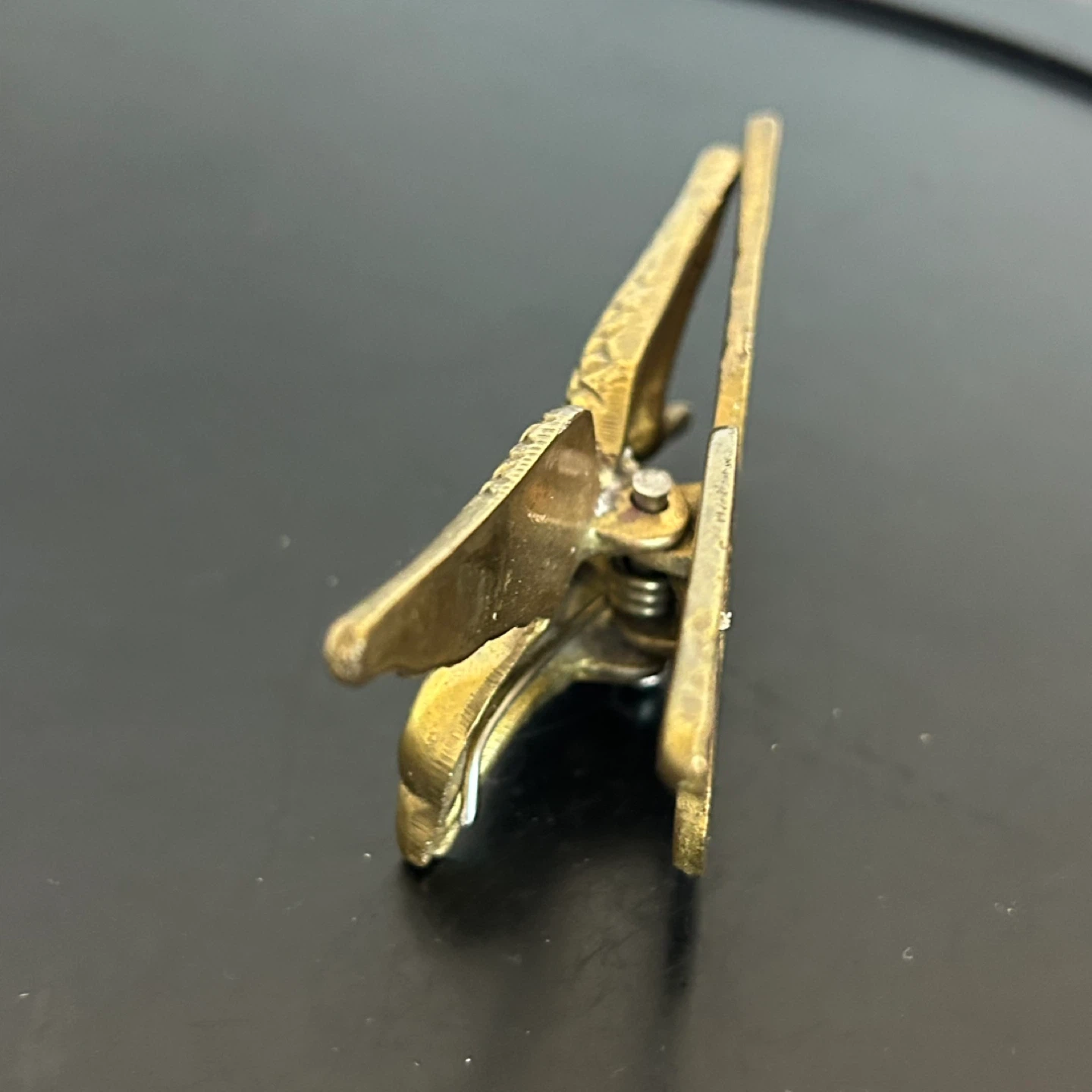 Vintage Solid Brass Bird Paper Clip / Desk Accessory - photo 3