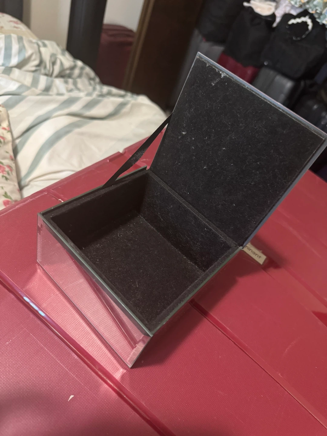 Mirrored Jewelry Box with Rhinestone Embellishment - photo 2