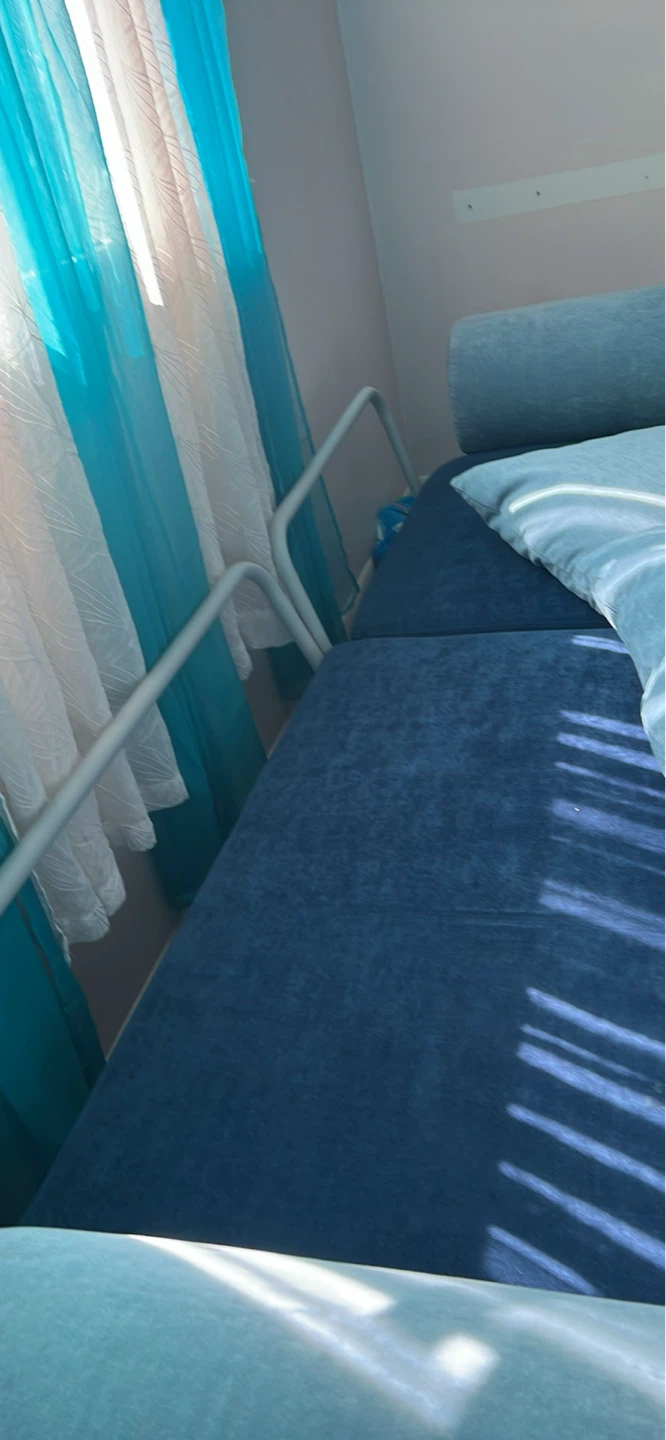 Blue Sofa Bed with Bolster Pillows - photo 4