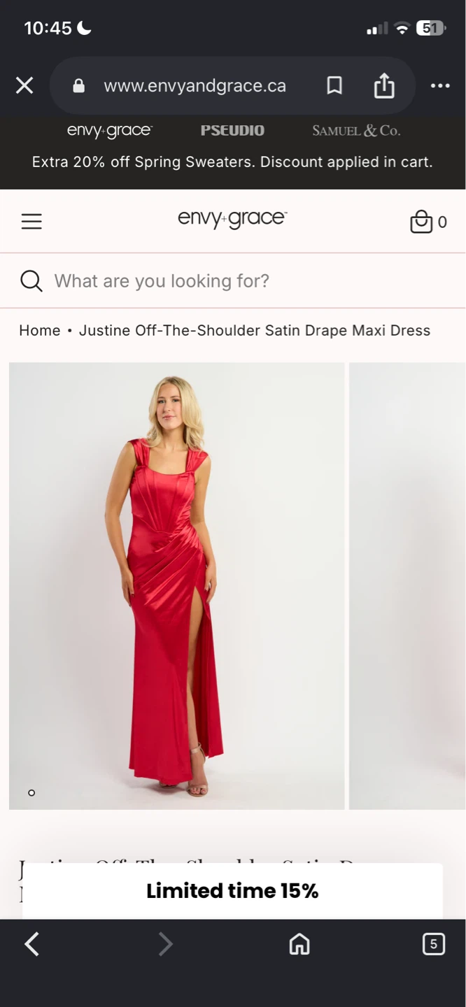 Envy & Grace Red Satin Maxi Dress - photo 2