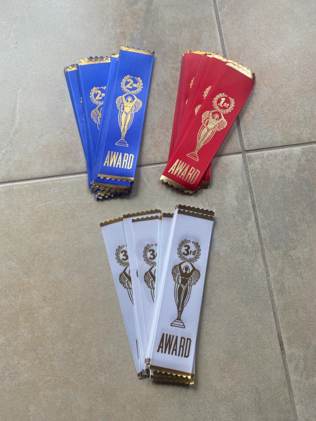 NEW Award Ribbons - 1st, 2nd, 3rd Place