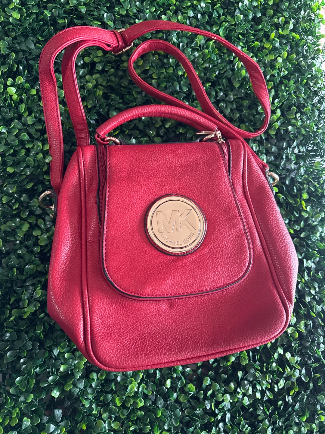 Michael Kors Red Leather Crossbody Handbag - photo 3