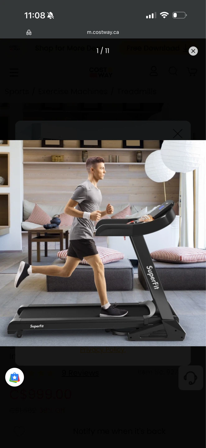 SuperFit Electric Folding Treadmill with 16 Training Programs - photo 3