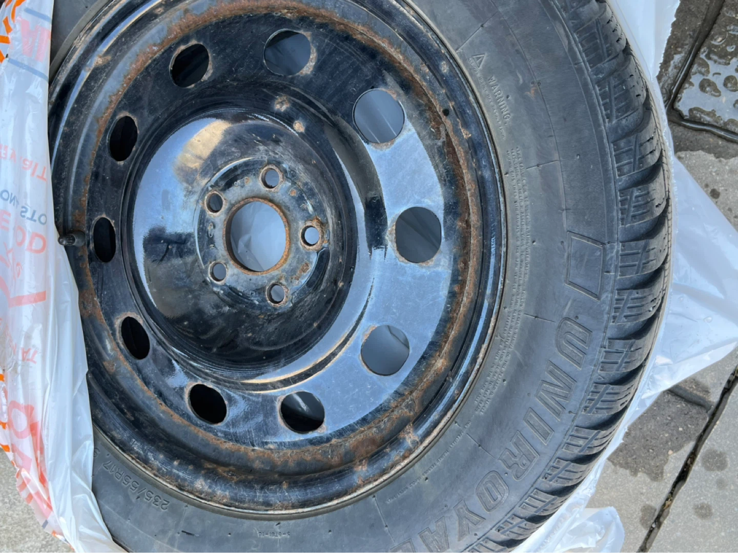 4      235/55R17 99T Tires with Rim - photo 3