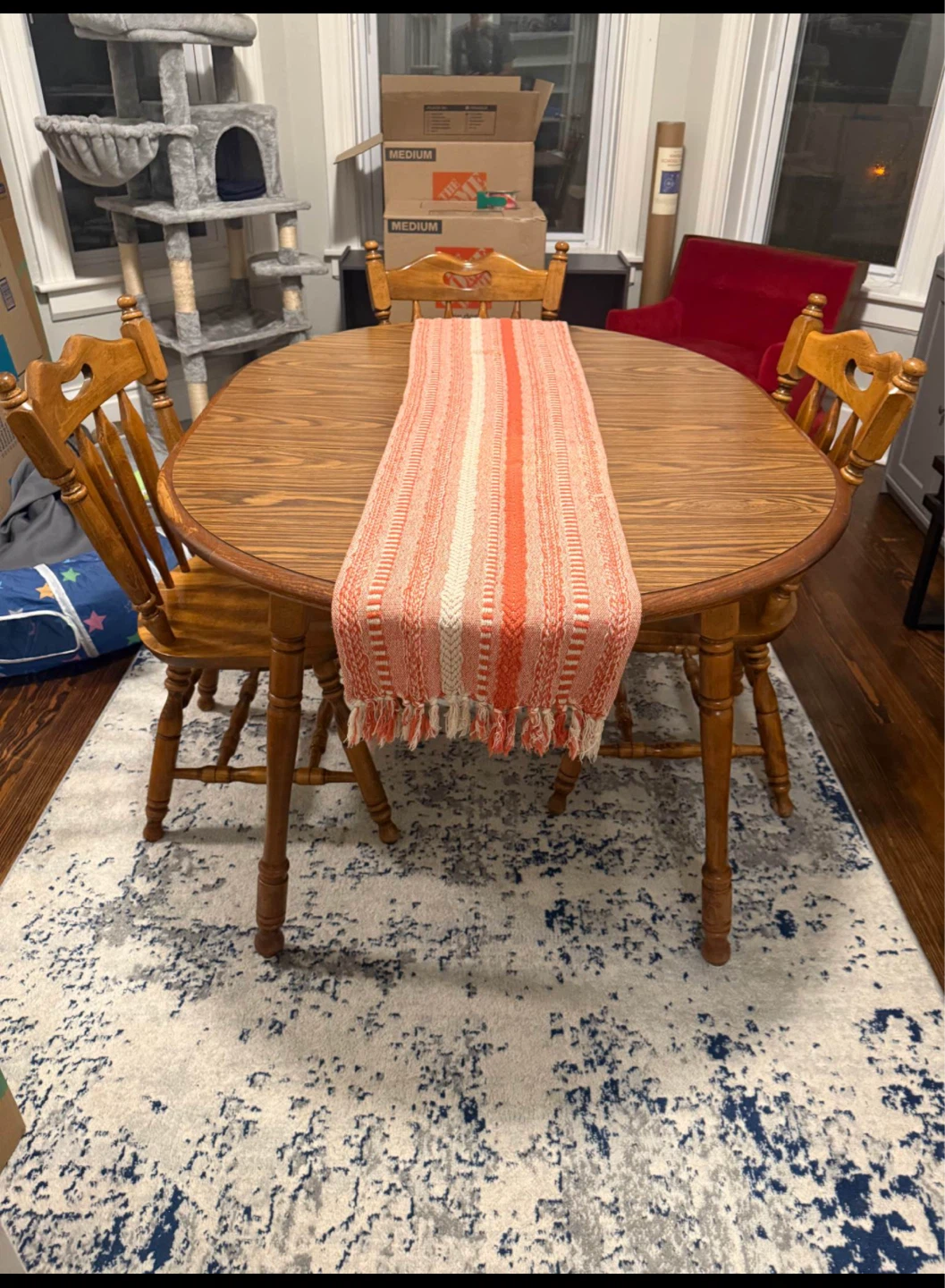 Wooden Dining Table and Chairs Set