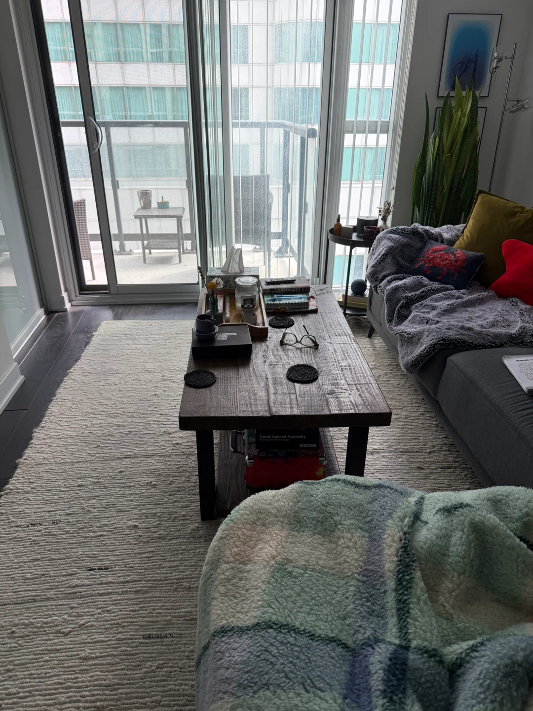 Wooden Coffee Table with Two Shelves - photo 2