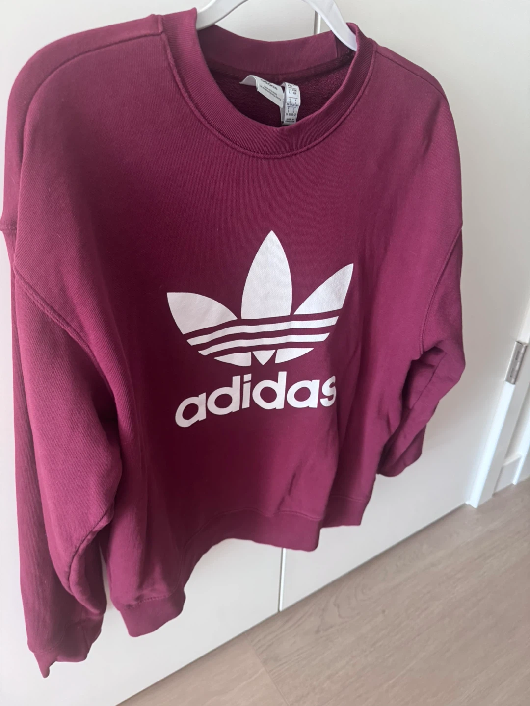 Adidas Trefoil Crewneck Sweatshirt - Burgundy - Size S