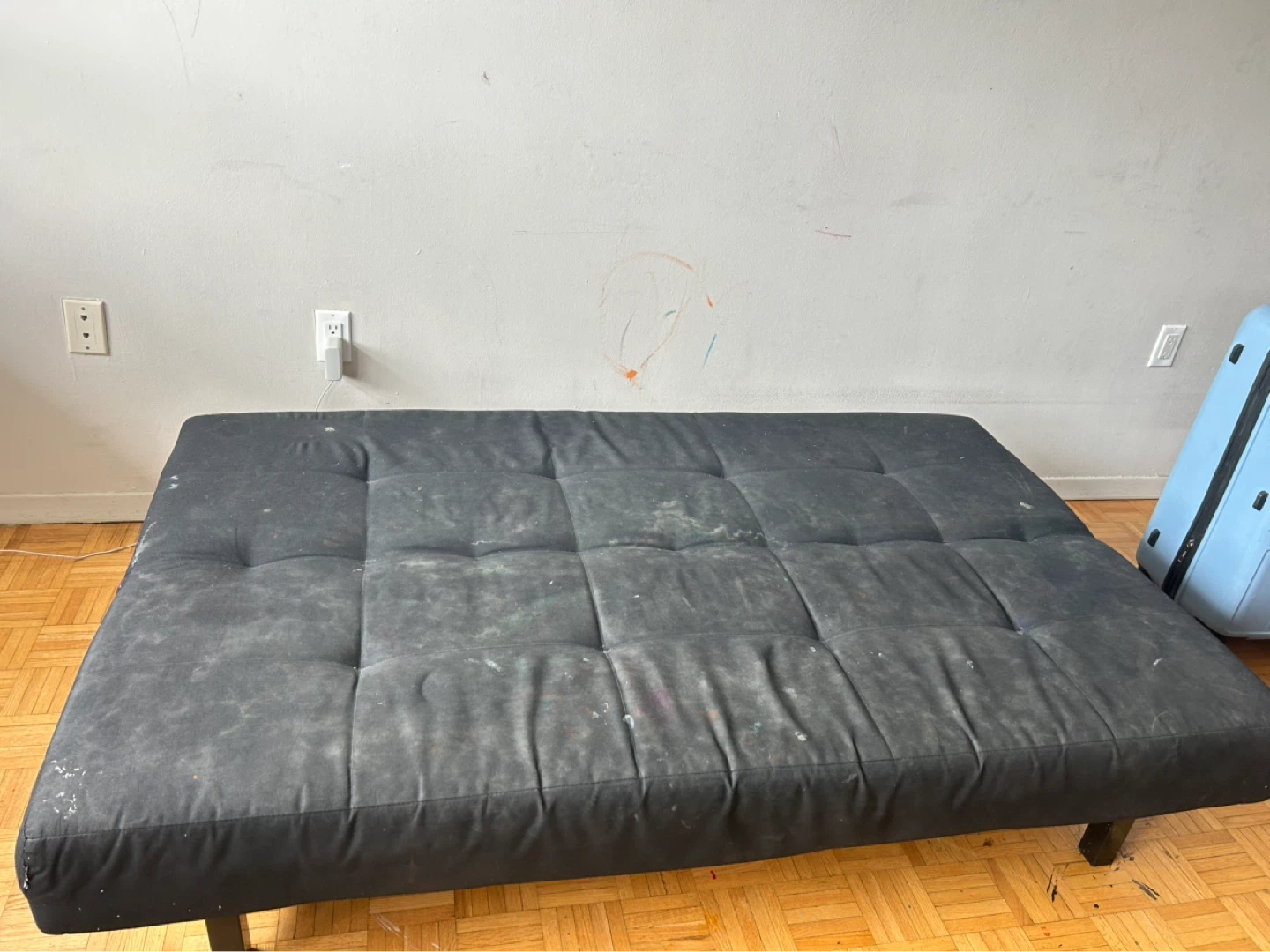 Ikea Black Futon Sofa - photo 2