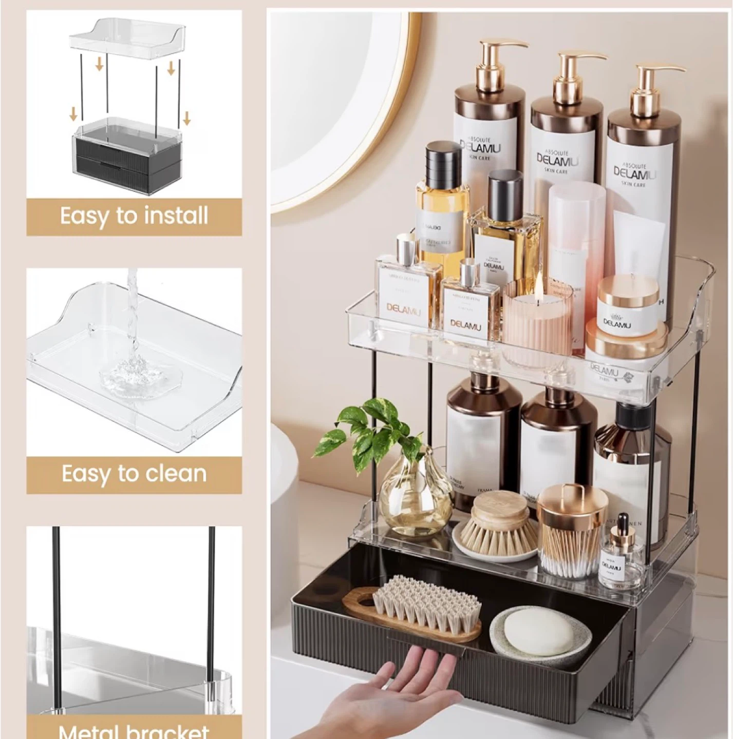 2-Tier 2-Drawer Organizer with Drawers - photo 5