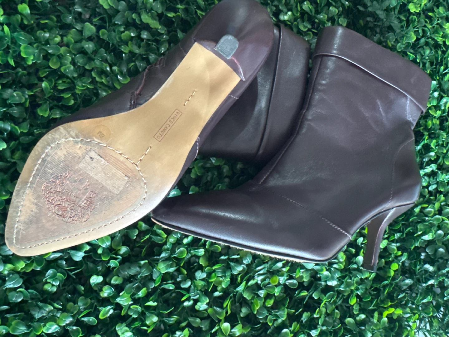 Vince Camuto Brown Leather Ankle Boots - photo 3