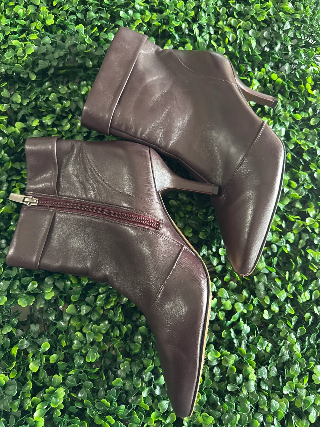 Vince Camuto Brown Leather Ankle Boots - photo 2