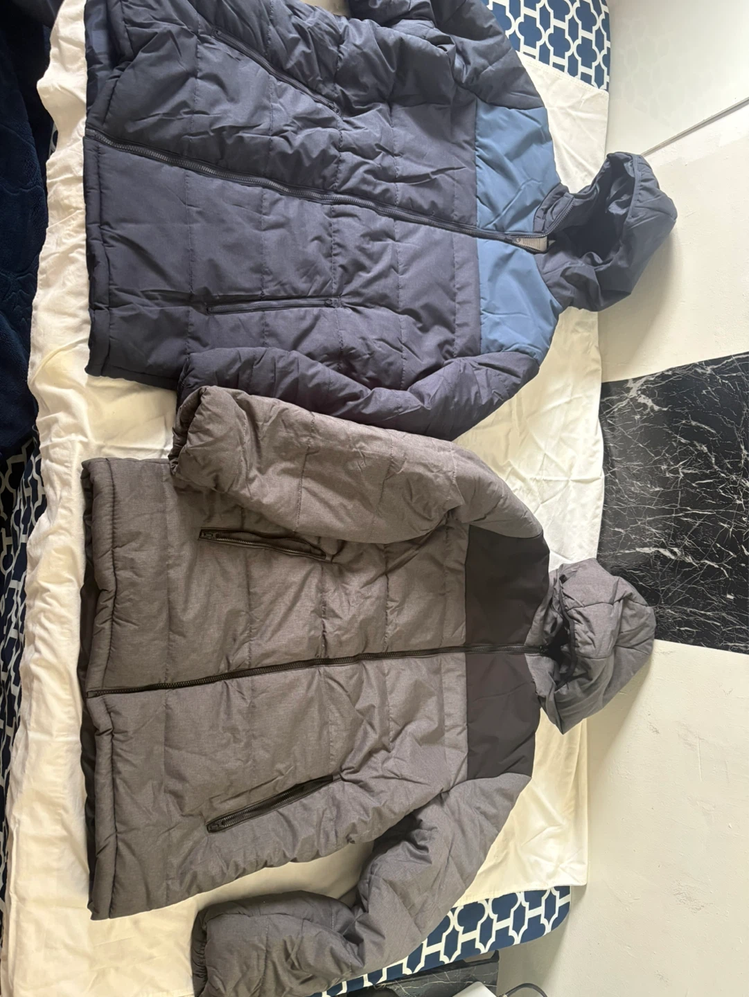 Men's Puffer Jacket - Grey - Size XL