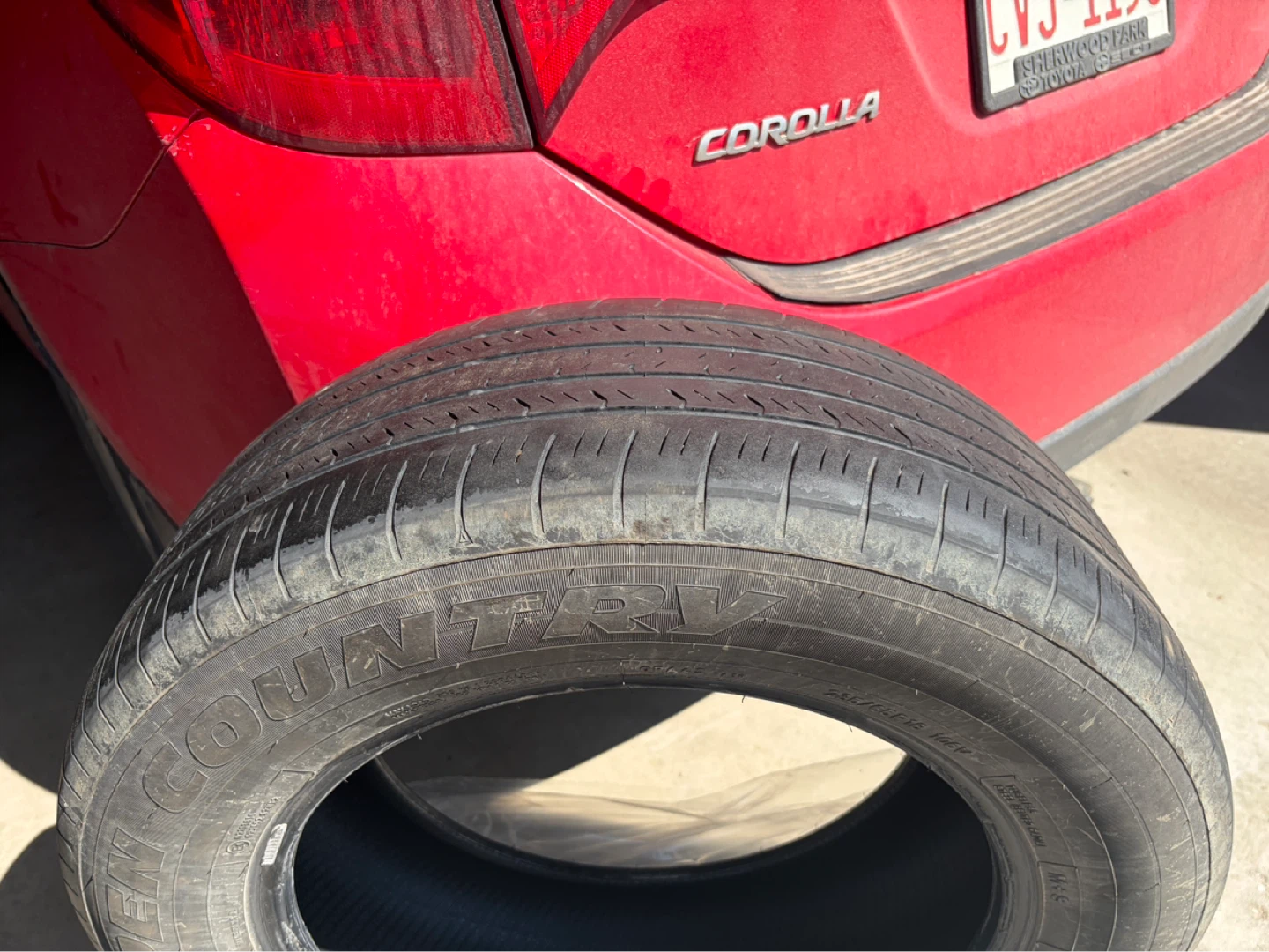Toyota Hylander- 4 Open Country Tire 235/65R18