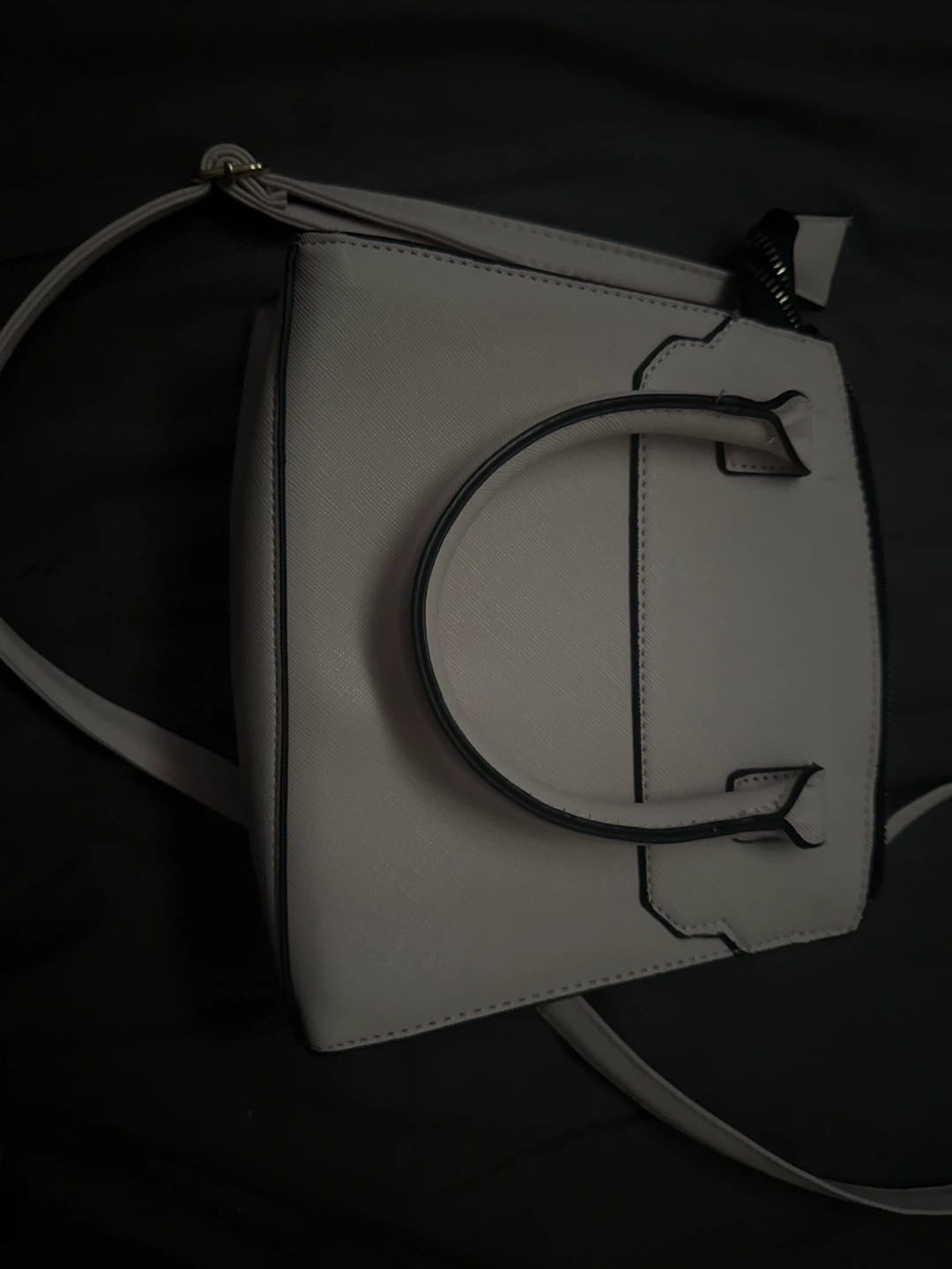 Pink Structured Handbag with Shoulder Strap - photo 2