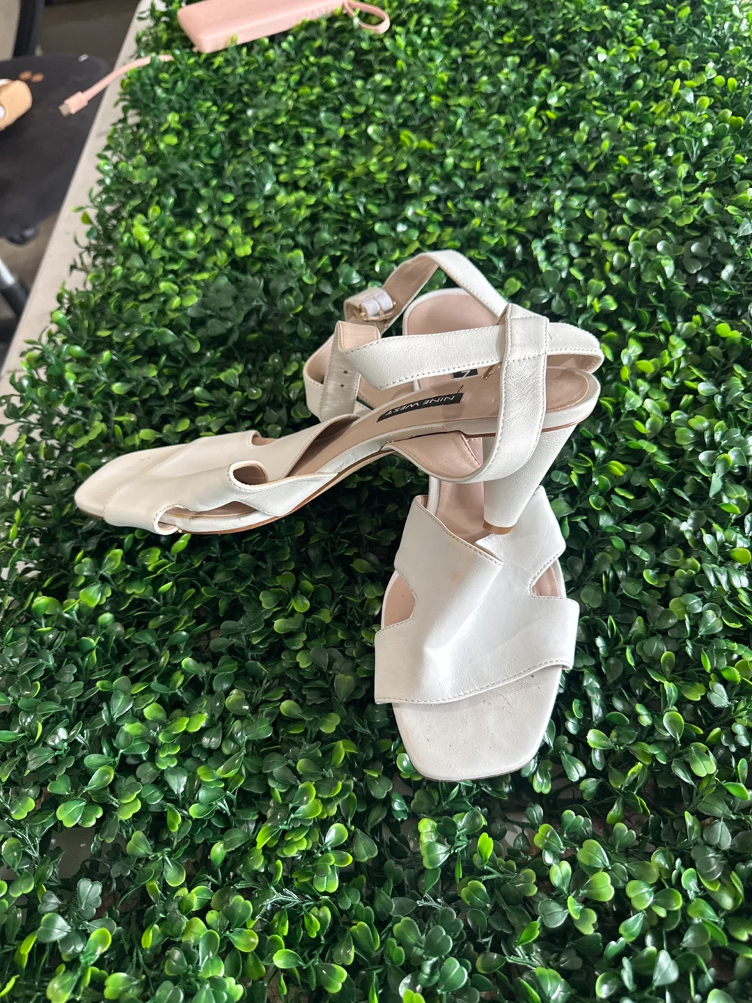 Nine West White Block Heel Sandals - photo 3