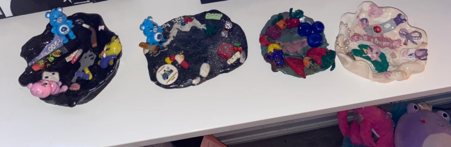Care Bears Themed Handmade Clay Tray ashtray - photo 2
