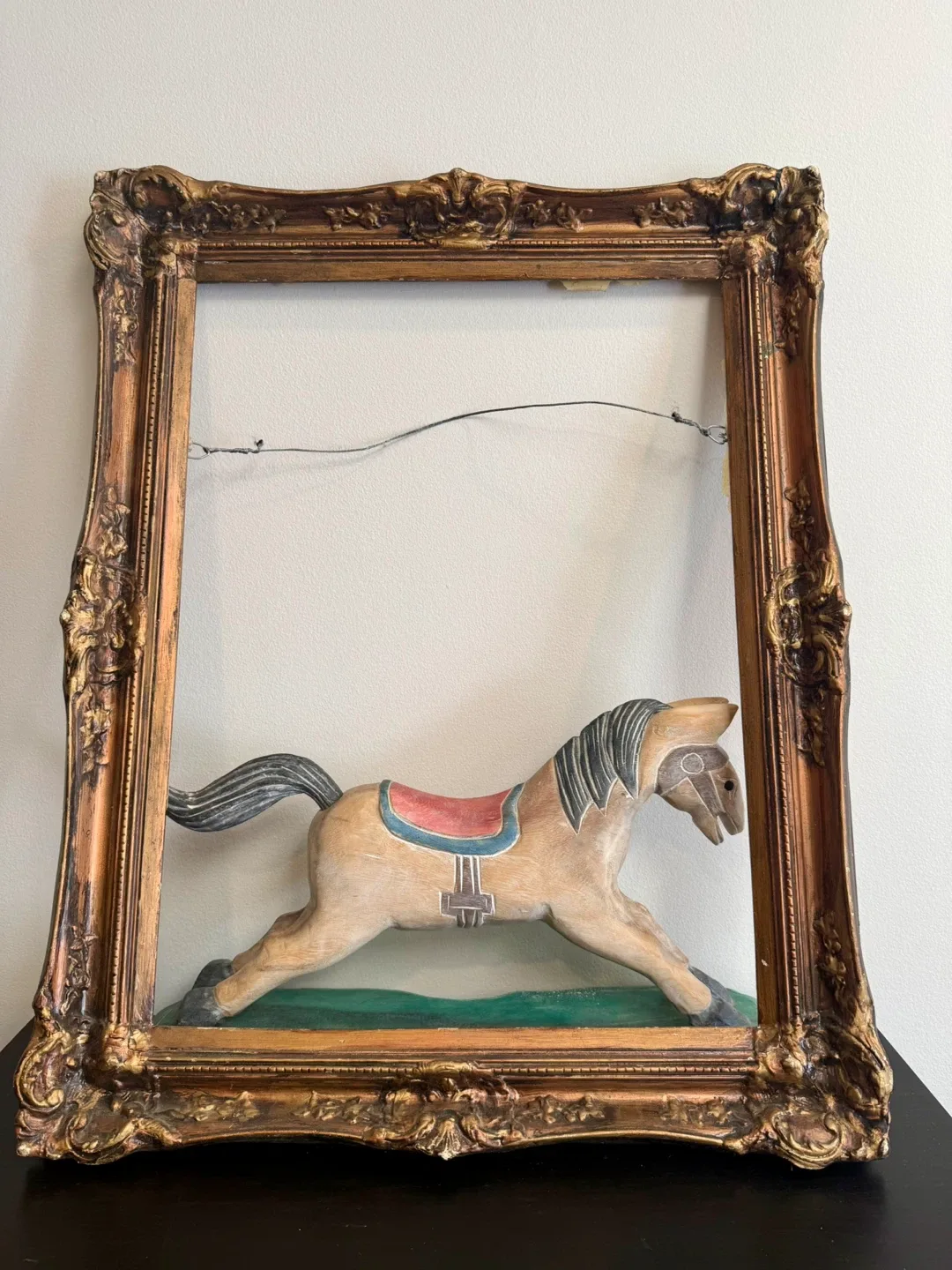 Antique Ornate Large Wooden Frame 18”x24”